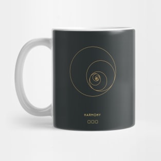 Harmonious Spiral: Fibonacci Golden Ratio Element Mug